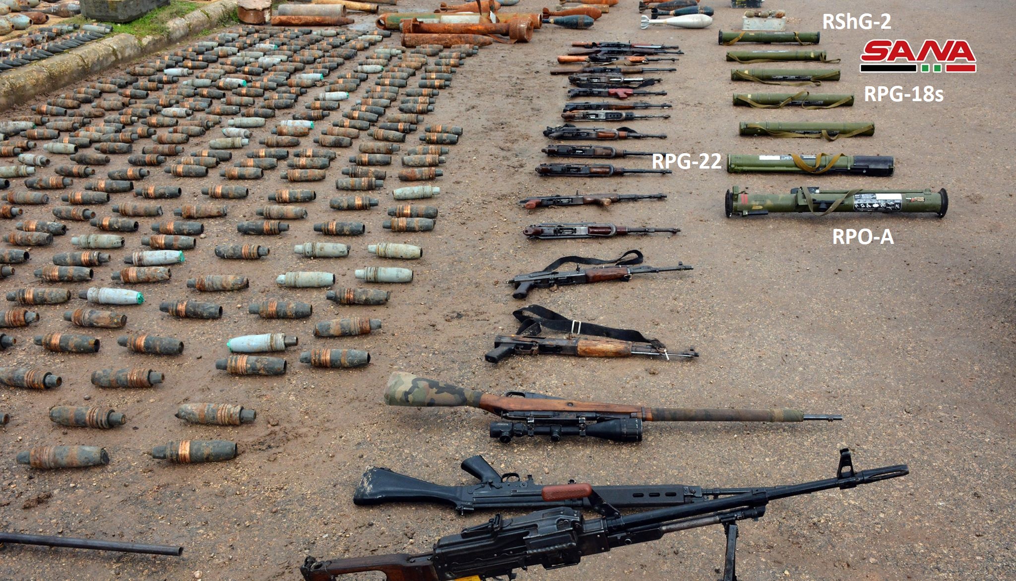 Syrian Army Discovers Anti-Tank Weapons And Loads Of Ammunition In Northern Homs (Video)