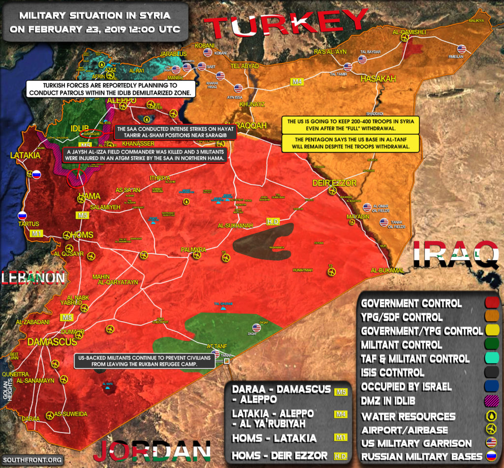 Military Situation In Syria On February 23, 2019 (Map Update)