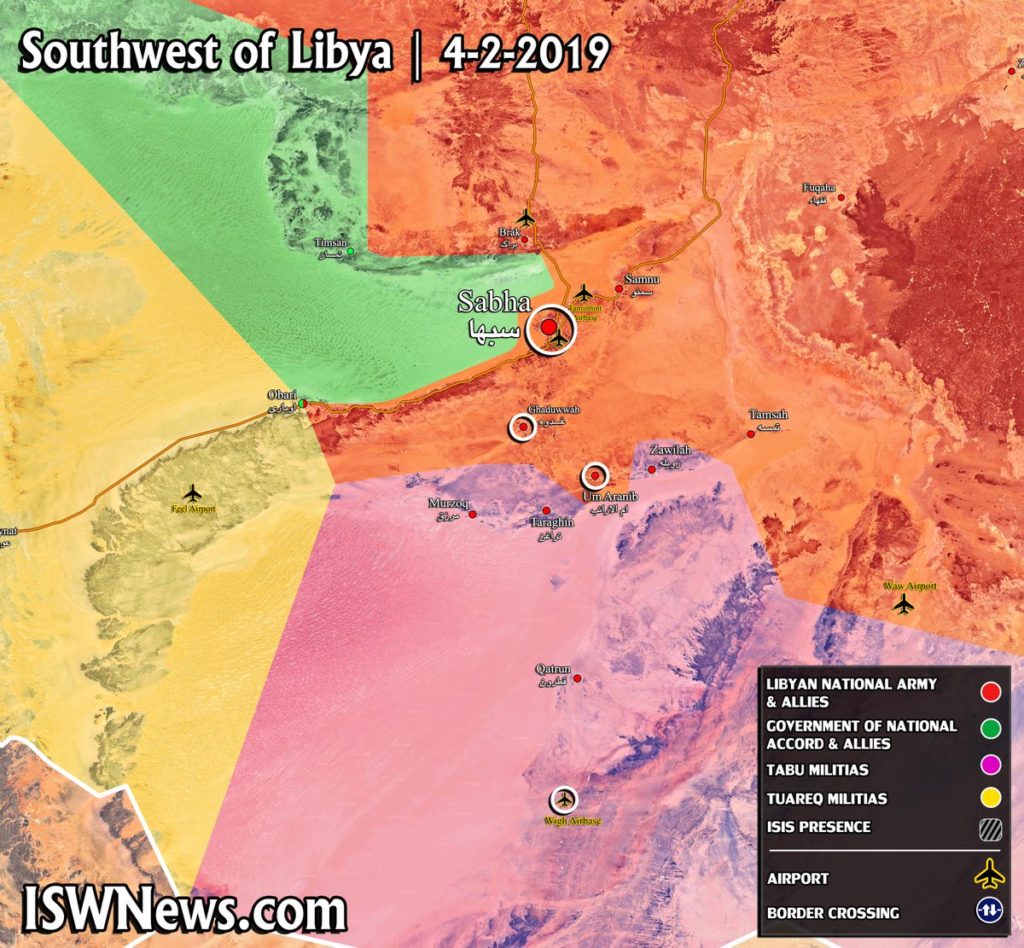 Map Update: Libyan National Army Makes Advances In Southern Part Of Country