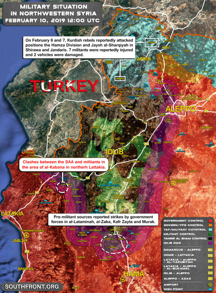 Map Update: Military Situation In Afrin Region And Idlib De-Escalation Zone