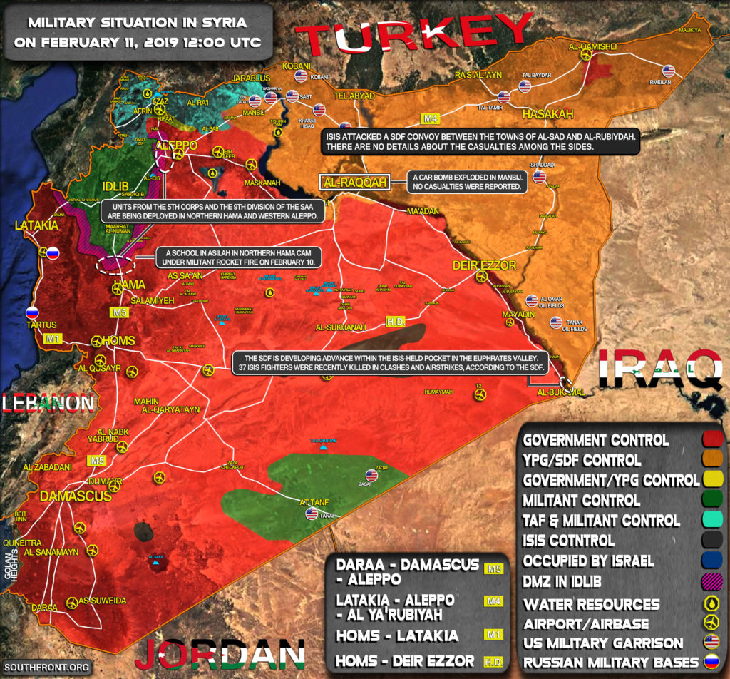 Military Situation In Syria On February 11, 2019 (Map Update)