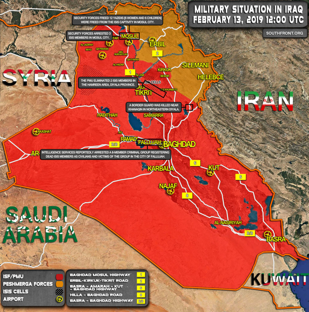 Military Situation In Iraq On February 13, 2019 (Map Update)