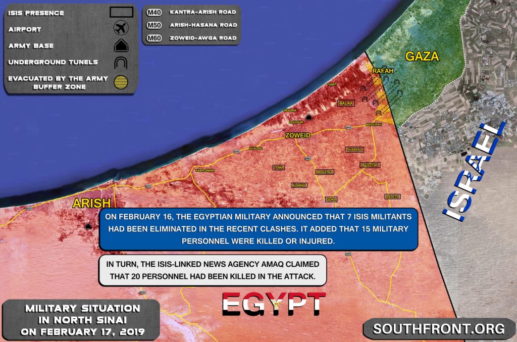 7 Militants Killed, 15 Personnel Killed Or Injured In Recent Clashes Between Egyptian Army And ISIS