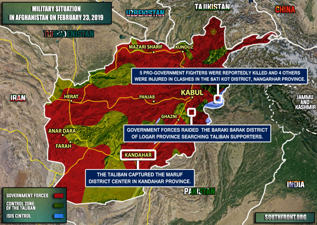 Military Situation In Afghanistan On February 23, 2019 (Map Update)