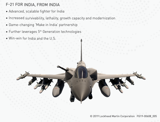 Lockheed Martin Unveils "Made In India" F-21 Fighter Jet