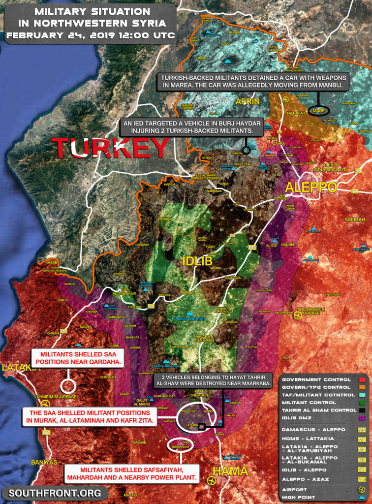 Situation In Northwestern Syria Continues To Escalate Despite 'Ceasefire Regime' (Map)