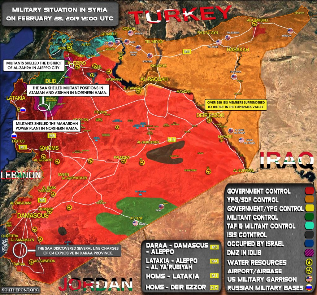 Military Situation In Syria On February 28, 2019 (Map Update)