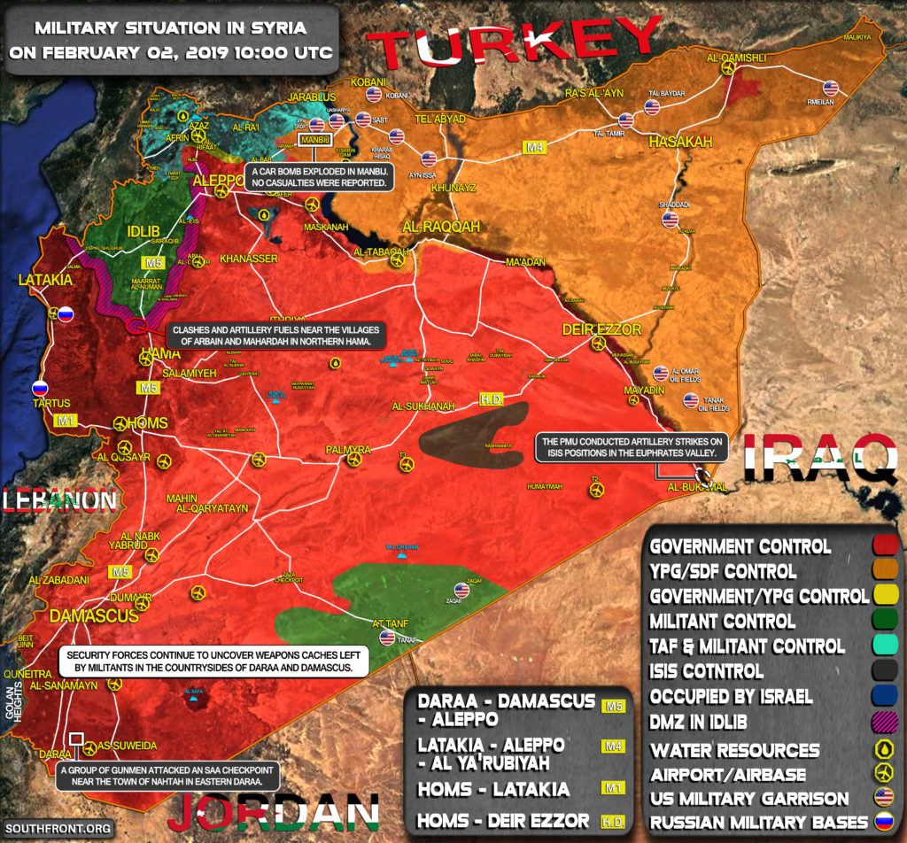 Military Situation In Syria On February 2, 2019 (Map Update)