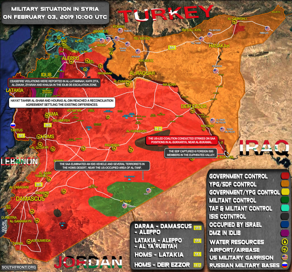 Military Situation In Syria On February 3, 2019 (Map Update)