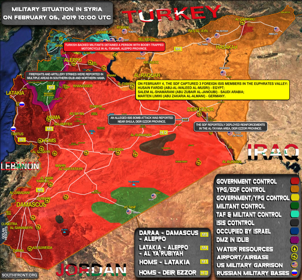 Military Situation In Syria On February 5, 2019 (Map Update)