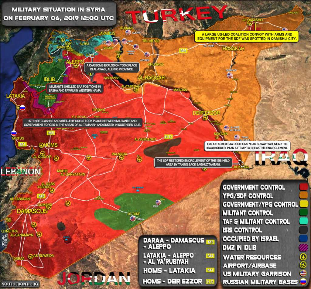 Military Situation In Syria On February 6, 2019 (Map Update)