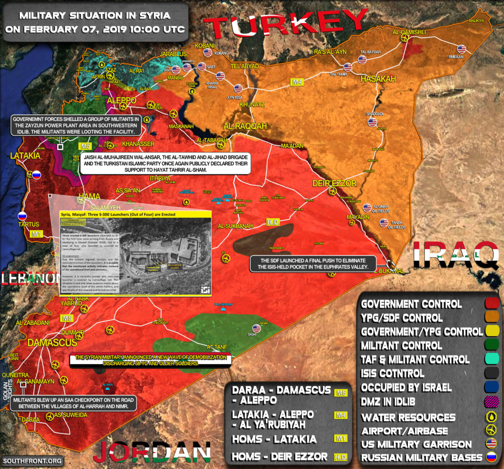 Military Situation In Syria On February 7, 2019 (Map Update)