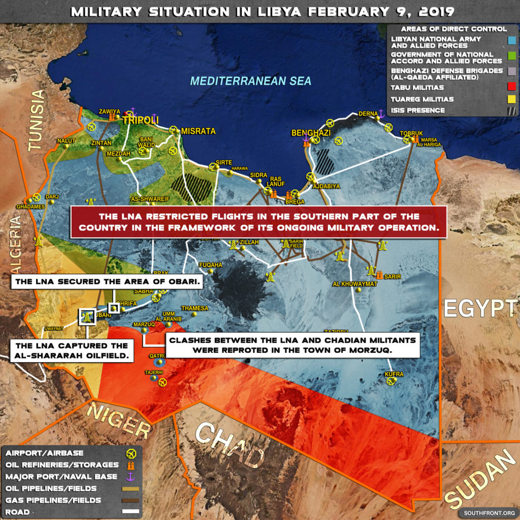 Military Situation In Libya On February 9, 2019 (Map Update)