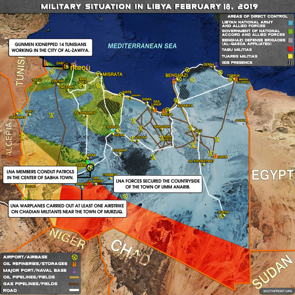 Map Update: Military Situation In Lobya On February 18, 2019