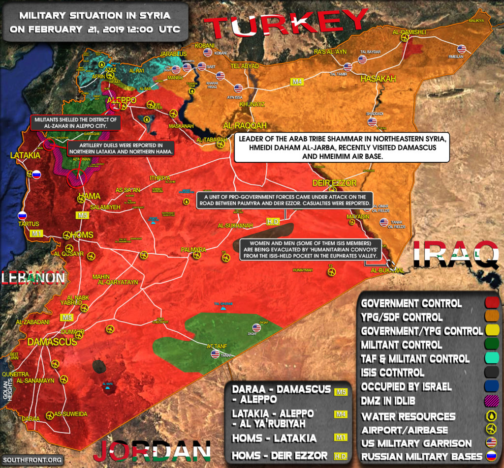 Military Situation In Syria On February 21, 2019 (Map Update)