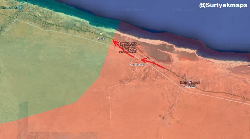 Map Update: Libyan National Army Advacing Towards Coastal City Of Sirte