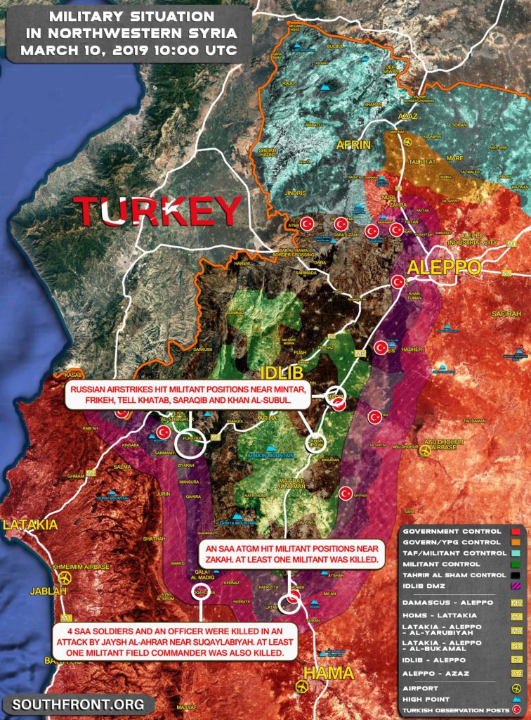 Military Situation In Northwestern Syria On March 10, 2019 (Map Update)