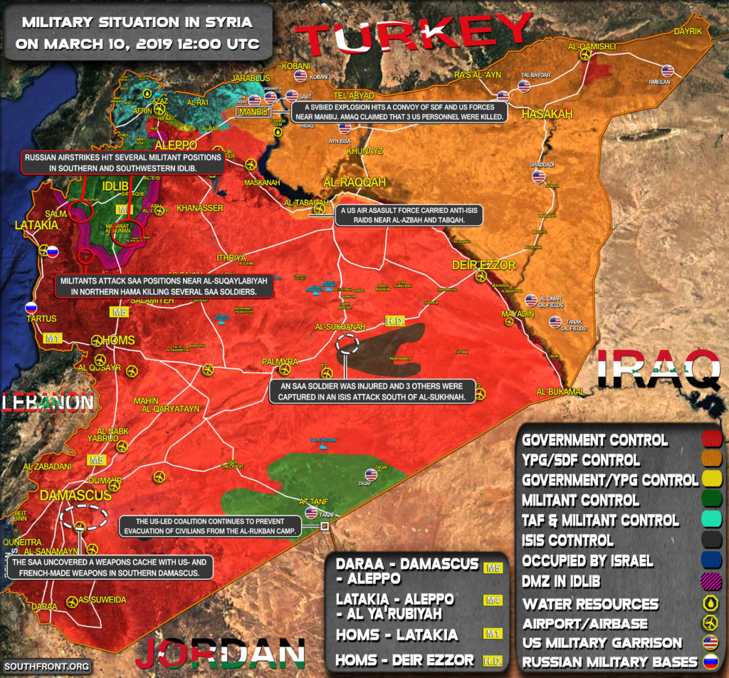 Map Update: Military Situation In Syria On March 10, 2019