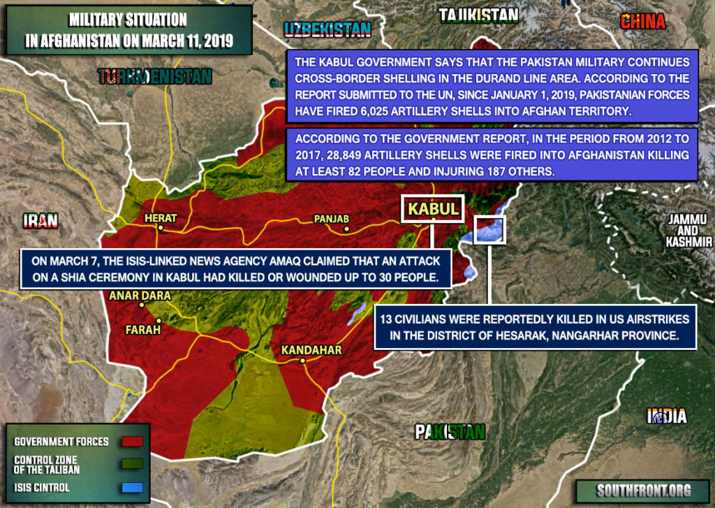 Military Situation In Afghanistan On March 11, 2019 (Map Update)