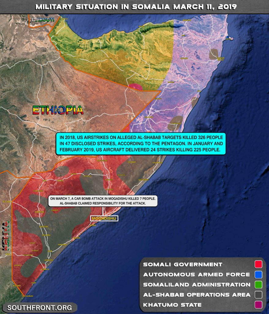 In January-February 2019 US Airstrikes Eliminated 225 Alleged Members Of Al-Shabab In Somalia