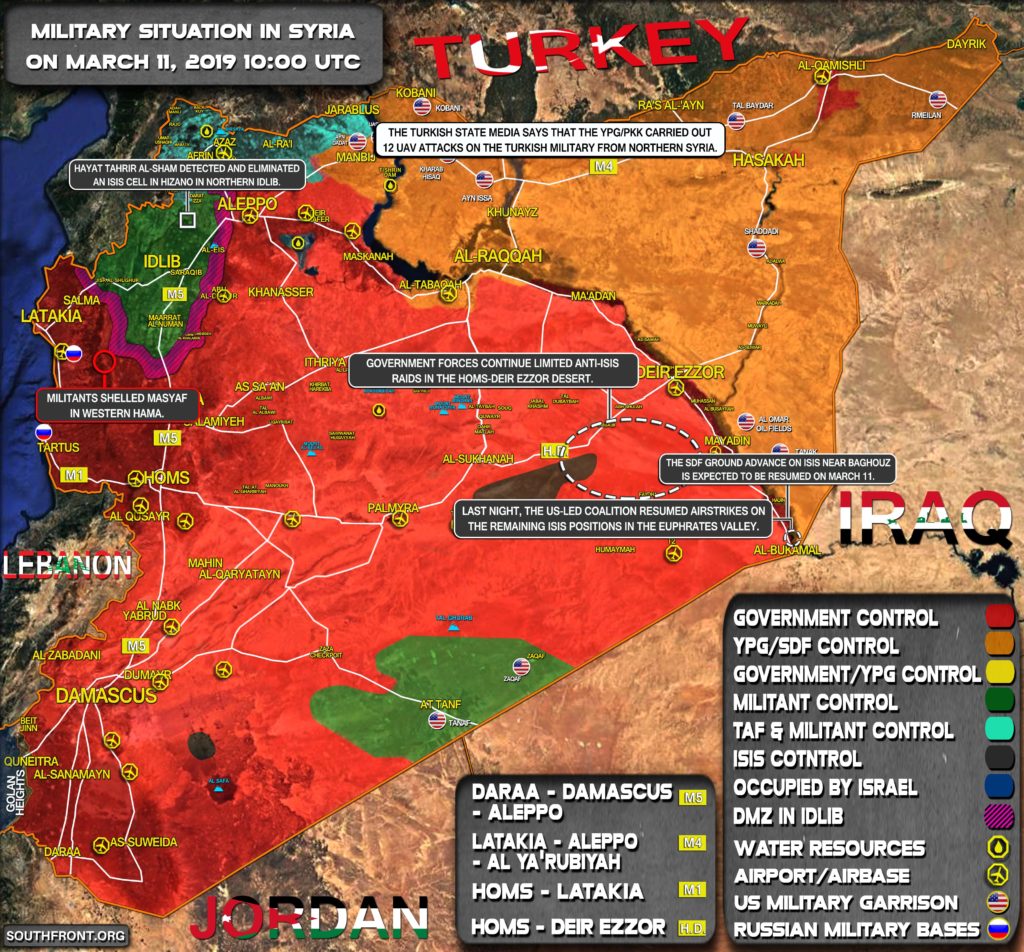 Military Situation In Syria On March 11, 2019 (Map Update)