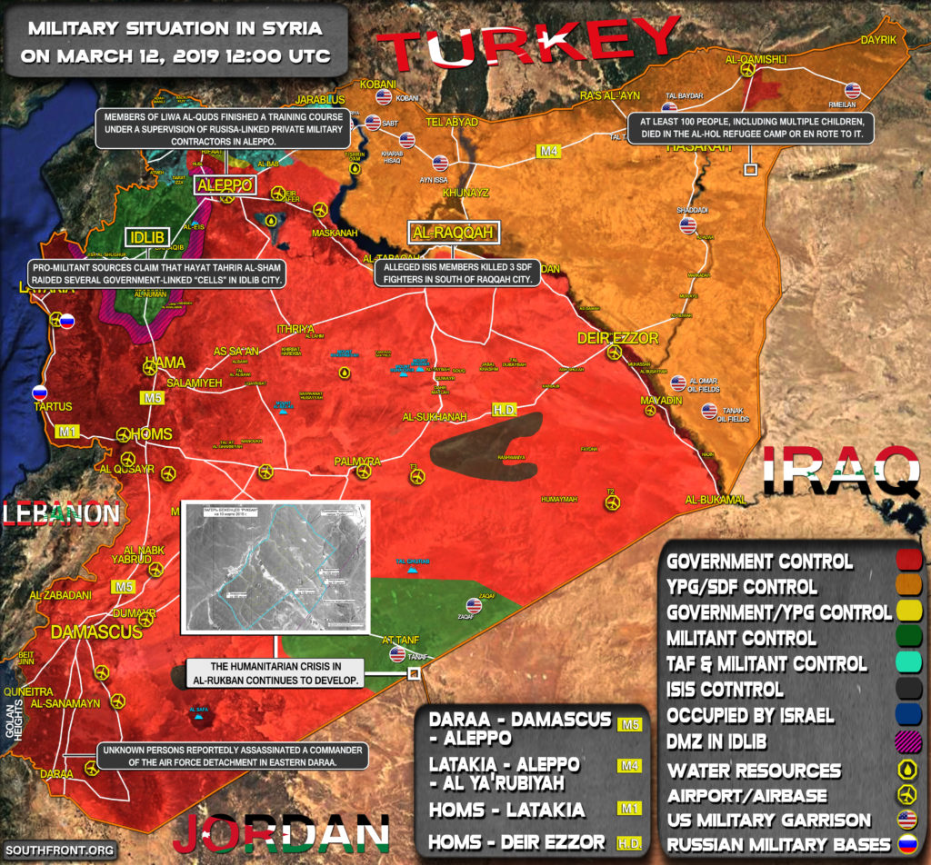 Military Situation In Syria On March 12, 2019 (Map Update)