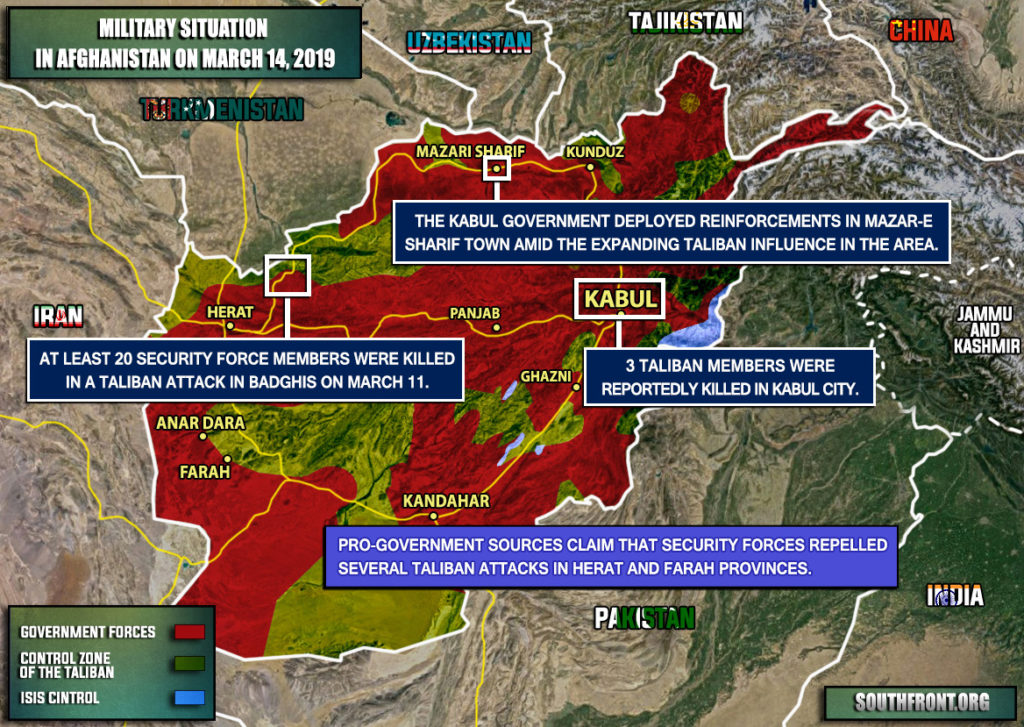 Military Situation In Afghanistan On March 14, 2019 (Map Update)