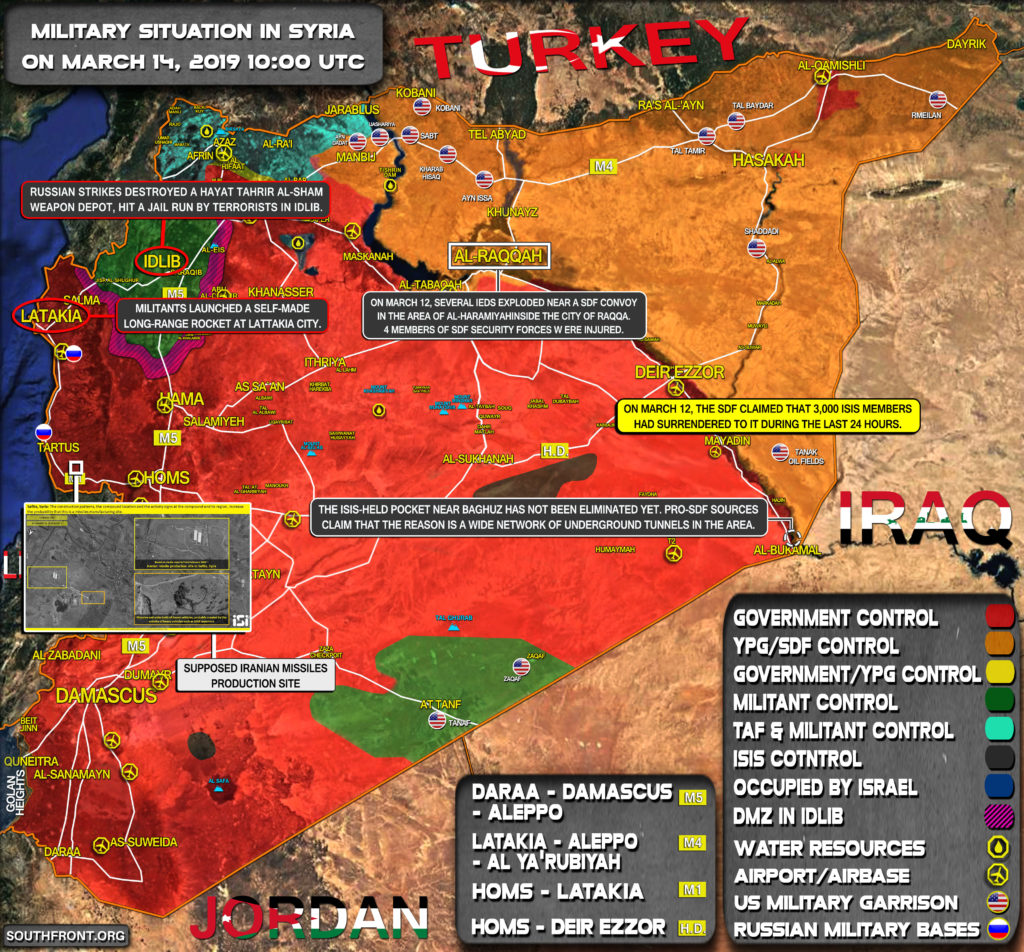 Military Situation In Syria On March 14, 2019 (Map Update)