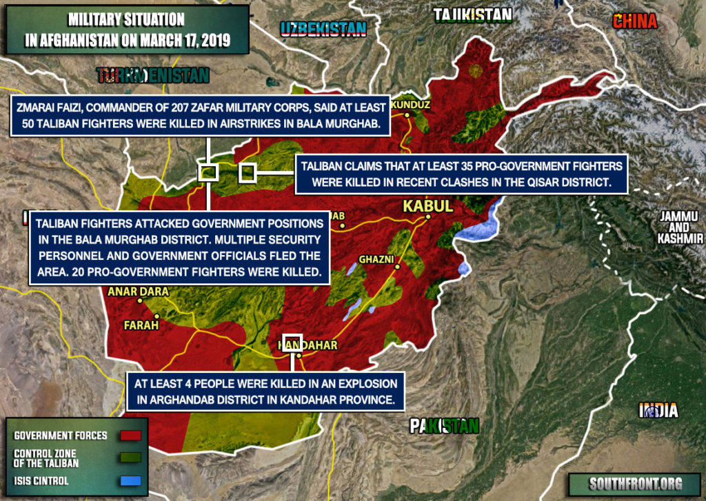 Military Situation In Afghanistan On March 17, 2019 (Map Update)