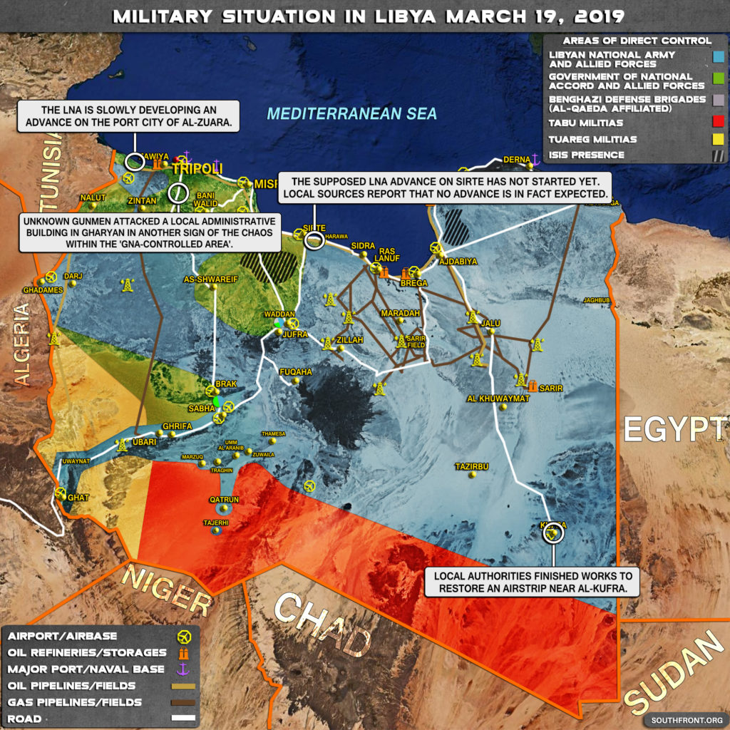 Military Situation In Libya On March 19, 2019 (Map Update)