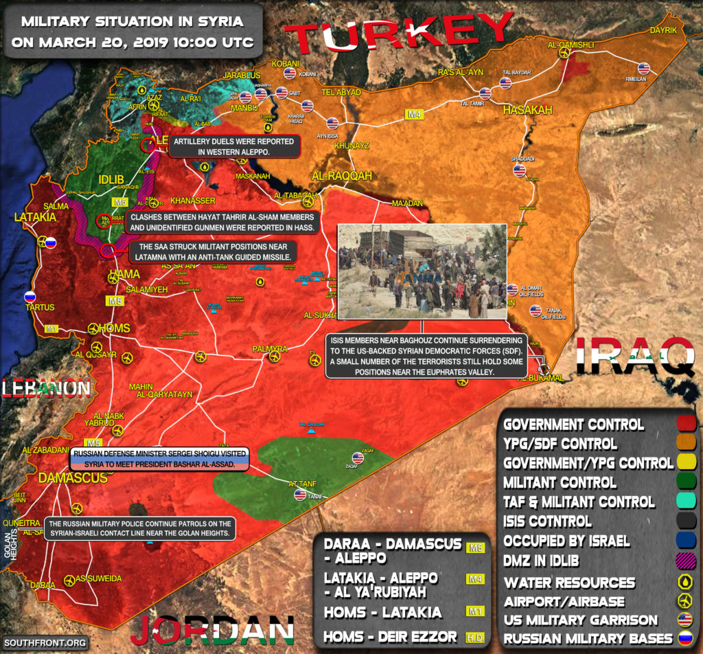 Military Situation In Syria On March 20, 2019 (Map Update)