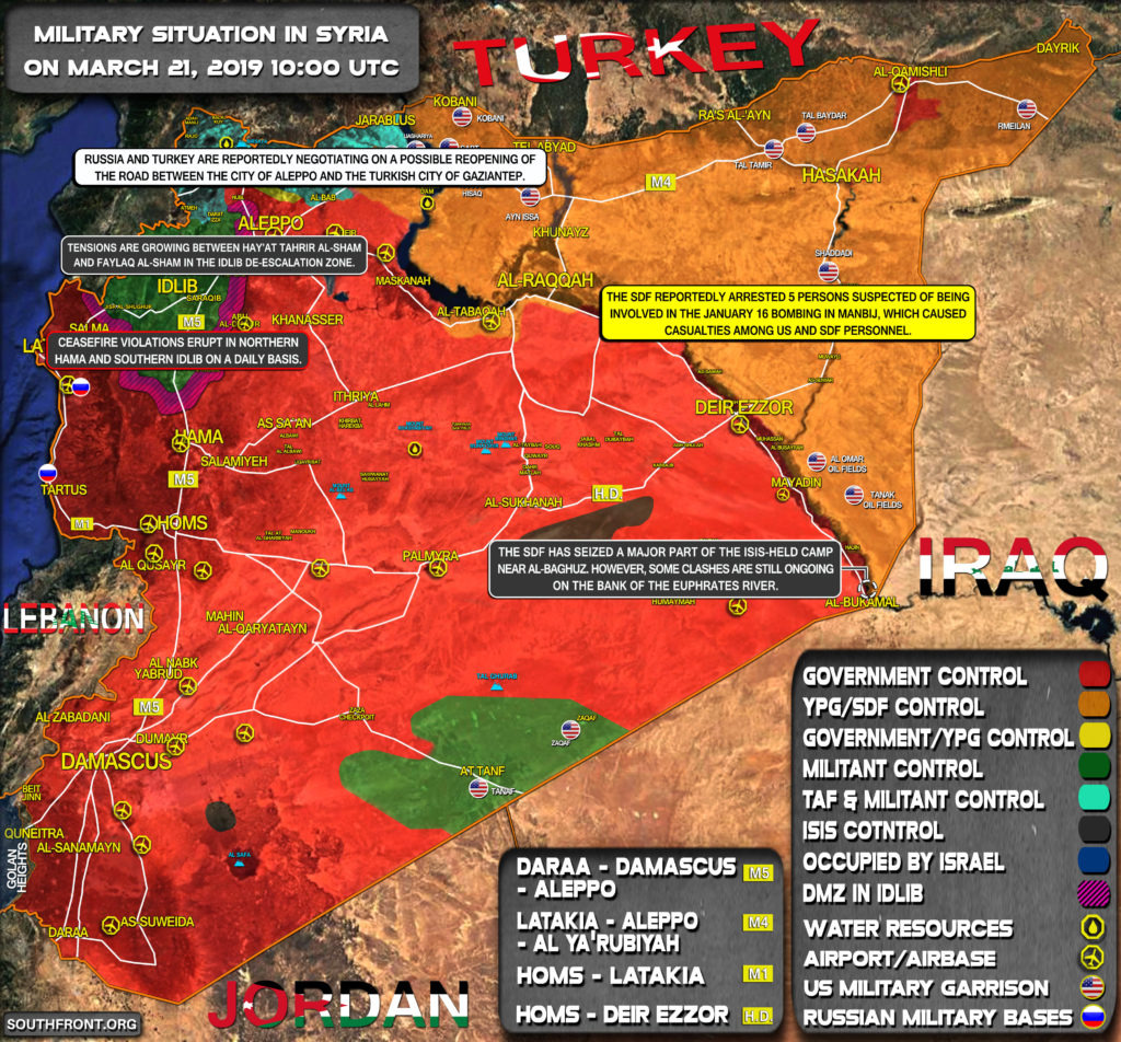 Military Situation In Syria On March 21, 2019 (Map Update)