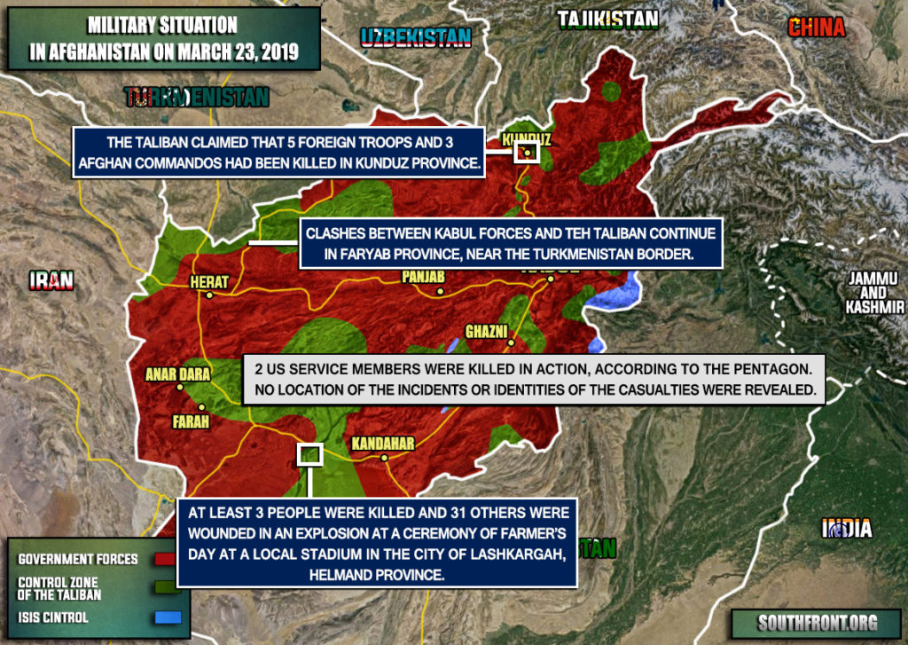 Military Situation In Afghanistan On March 23, 2019 (Map Update)