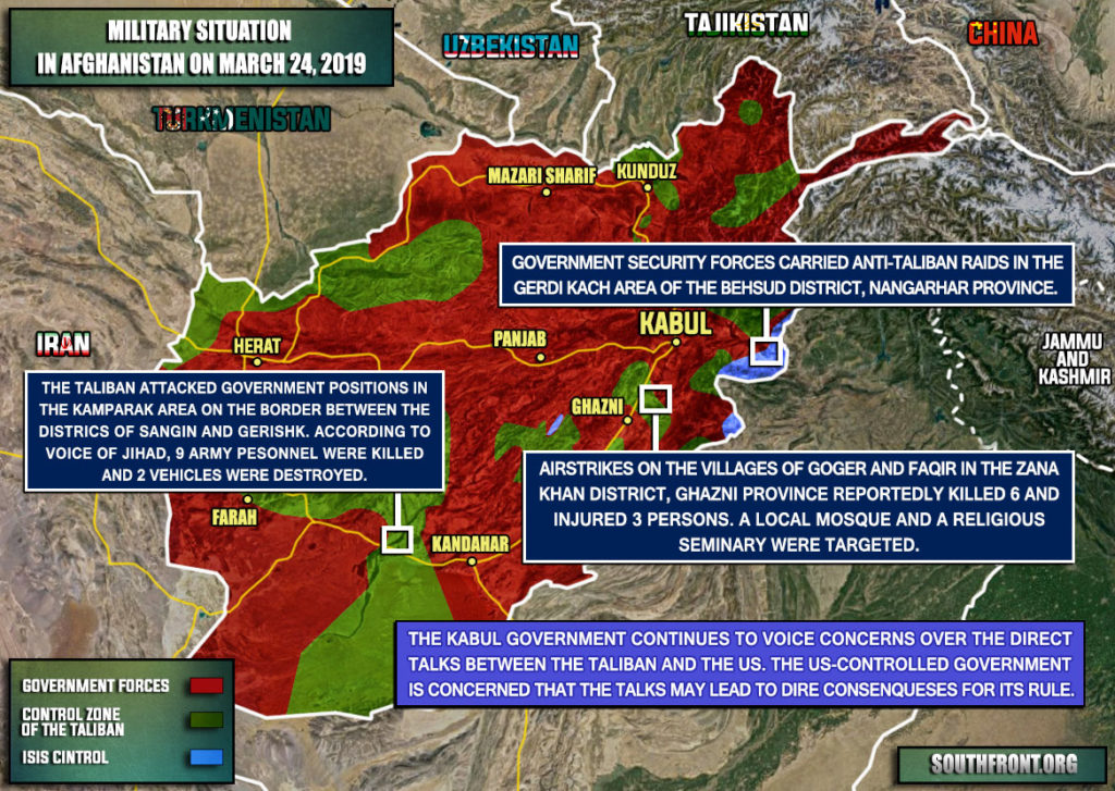 Military Situation In Afghanistan On March 24, 2019 (Map Update)