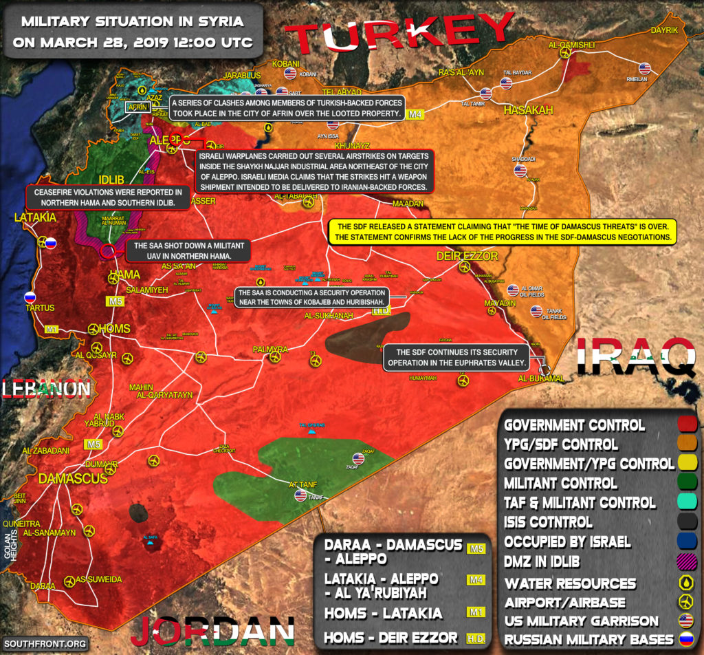 Military Situation In Syria On March 28, 2019 (Map Update)