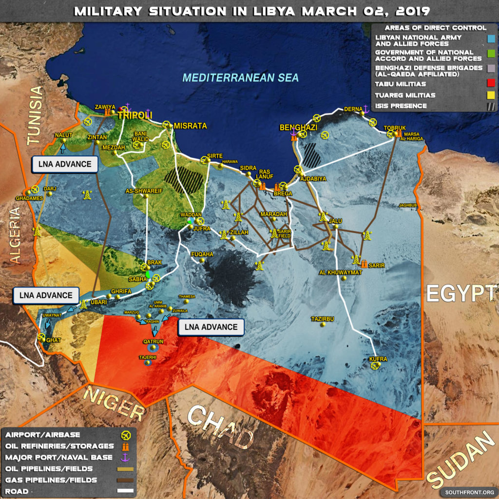 Map Update: Military Situation In Libya On March 2, 2019