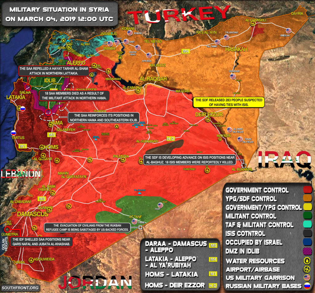 Military Situation In Syria On March 4, 2019 (Map Update)