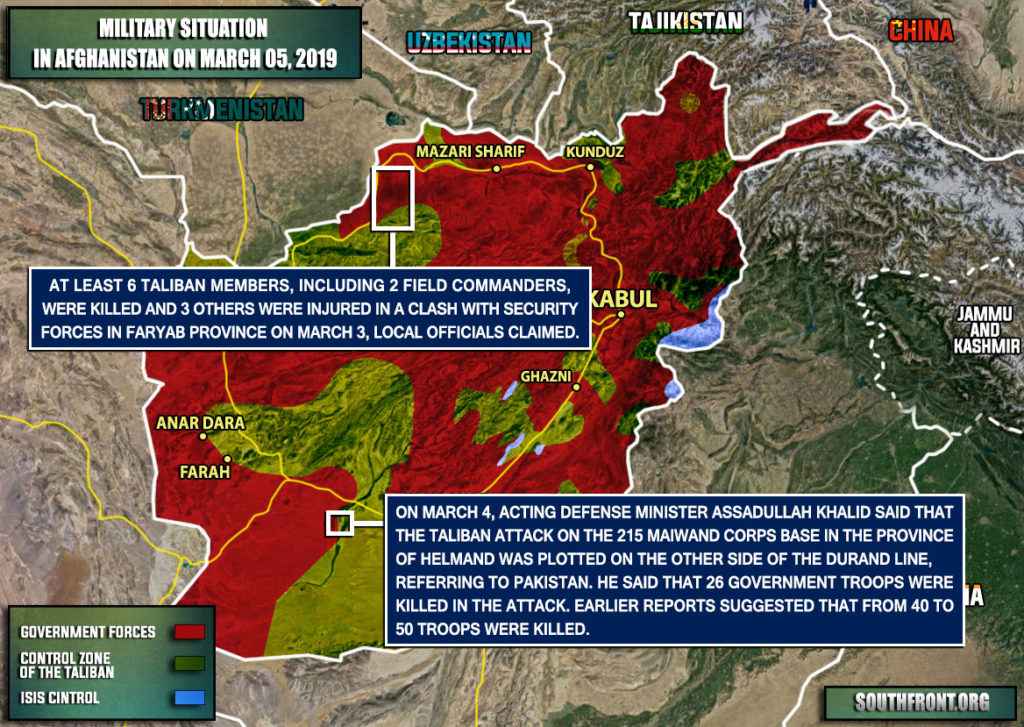 Military Situation In Afghanistan On March 5, 2019 (Map Update)