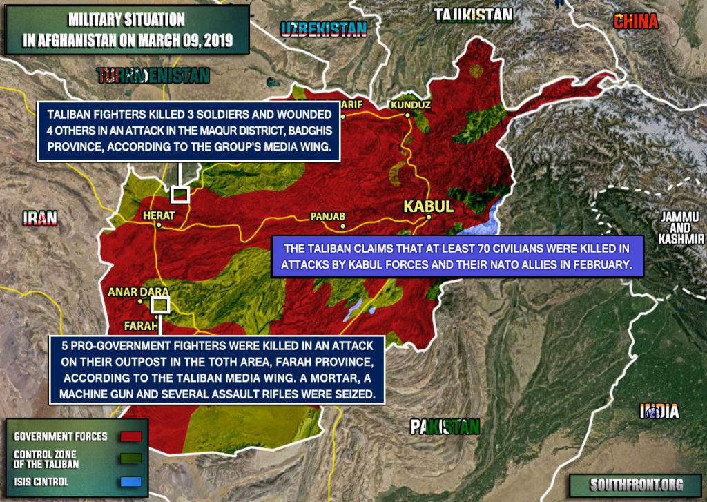 Military Situation In Afghanistan On March 9, 2019 (Map Update)