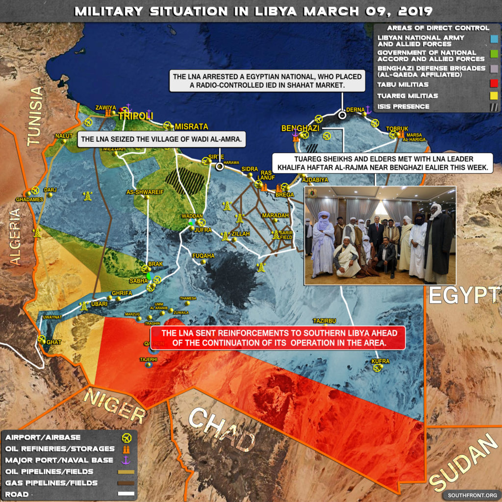 Map Update: Military Situation In Libya On March 9, 2019