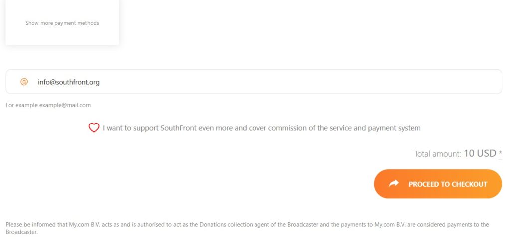 Issues With PayPal Donations To SouthFront