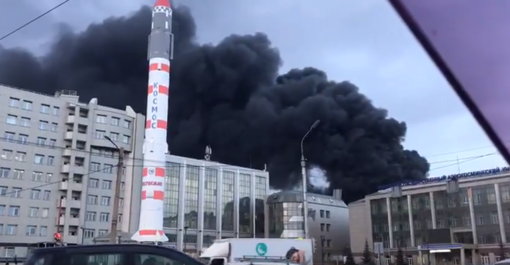 Massive Fire Rages Out Of Control At Russian ICBM Plant