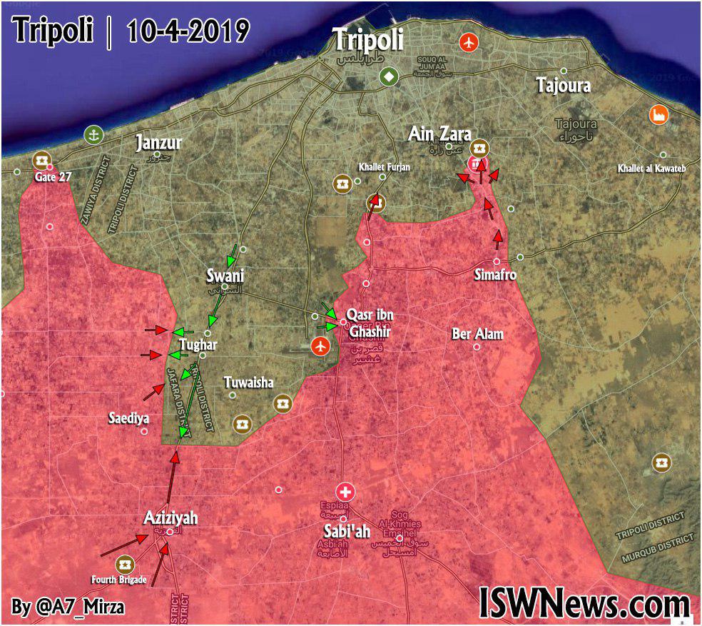 Map Update: Libyan National Army's Progress South Of Tripoli