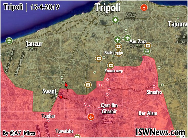 Map Update: Progress Of Libyan National Army Advance In Tripoli Countryside