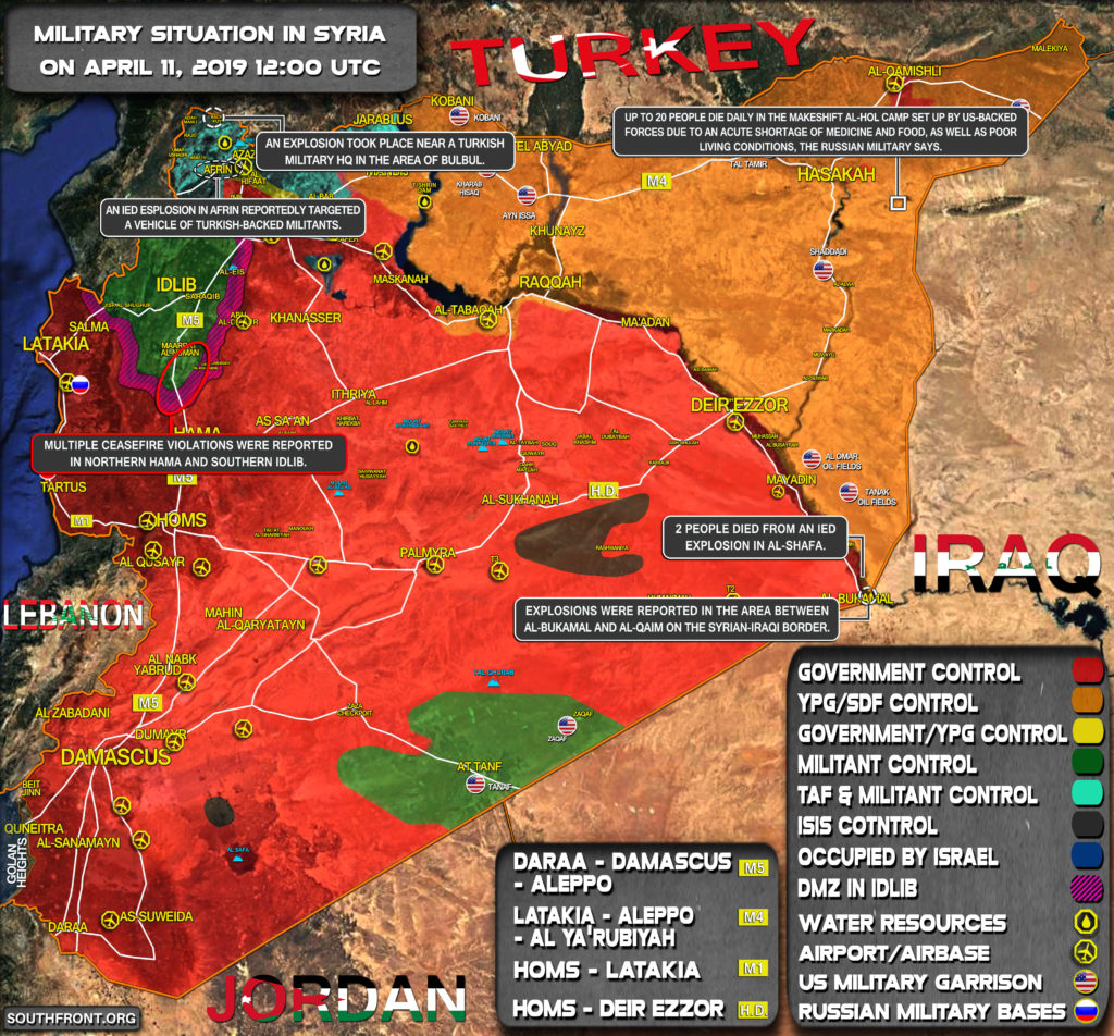 Military Situation In Syria On April 11, 2019 (Map Update)