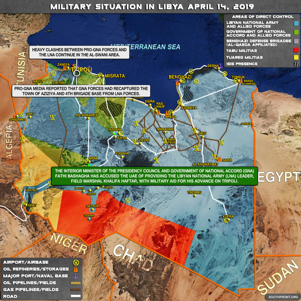 In Maps: Military Situation In Libya And Battle For Tripoli On April 14, 2019