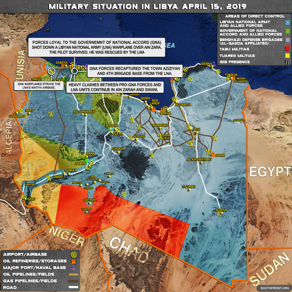 Military Situation In Libya On April 15, 2019 (Map Update)