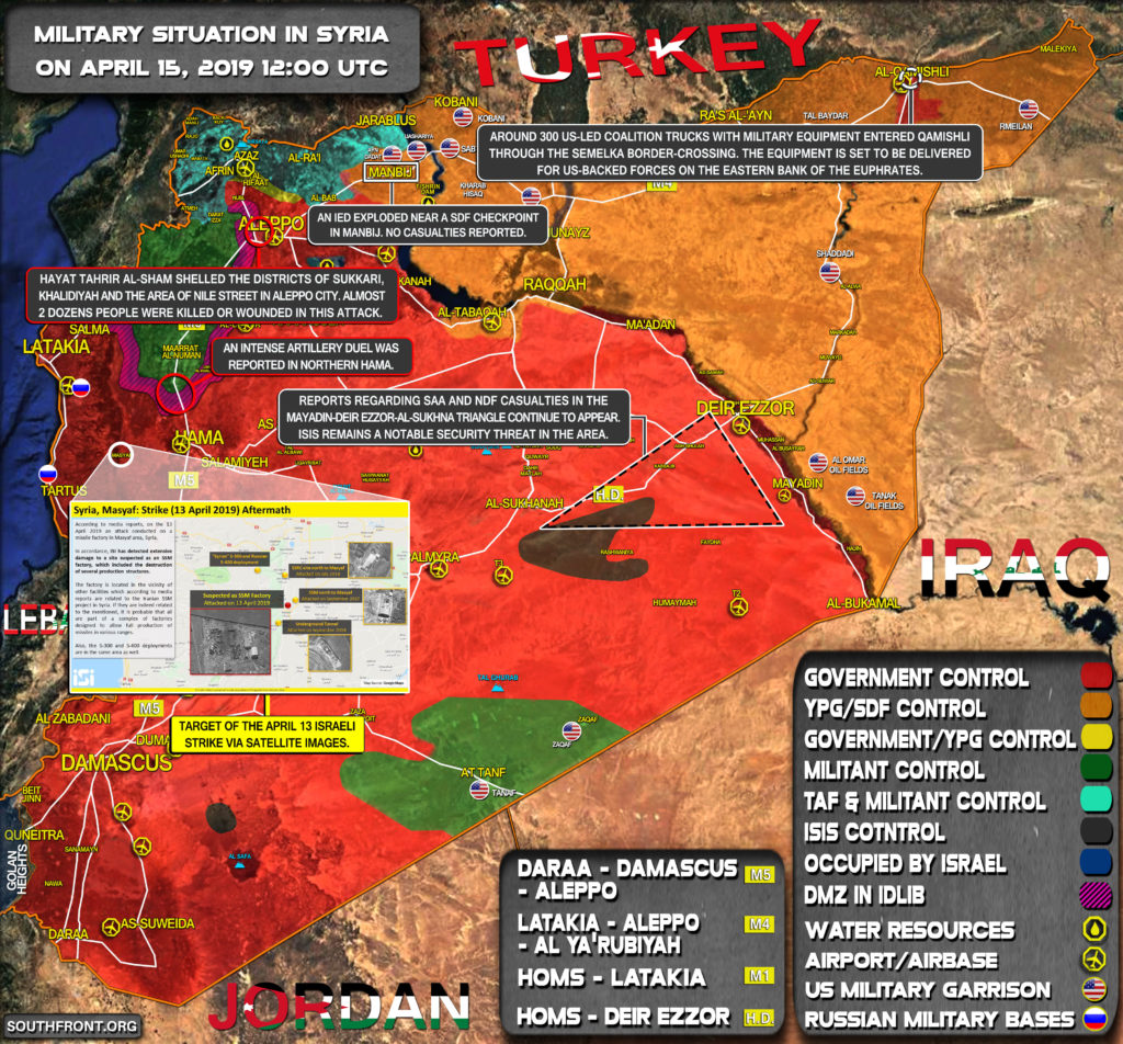 Military Situation In Syria On April 15, 2019 (Map Update)