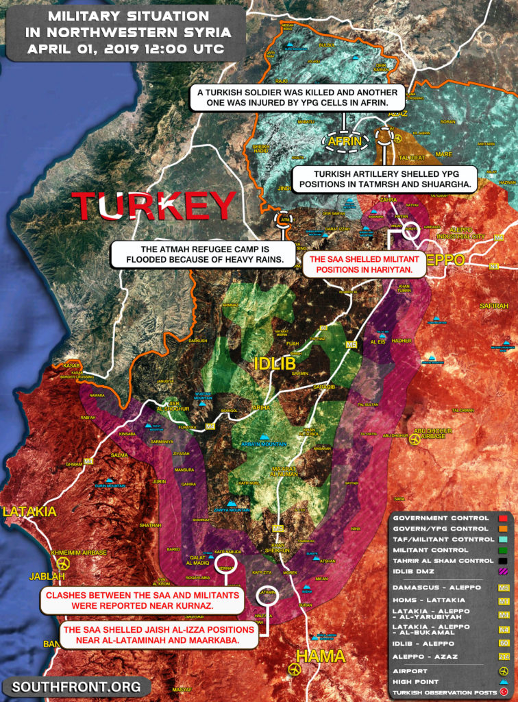 Map Update: Clashes And Casualties In Idlib 'De-Escalation' Zone And Arin