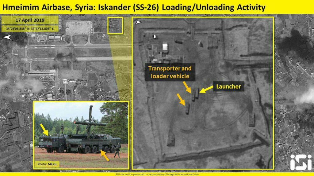 Satellite Image: Iskander Ballistic Missile System Deployed At Rusia's Hmeimim Airbase In Syria